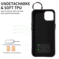 thumbnail image 3 of ShellTech for Ring Holder iPhone 15 Case , Shockproof Leather Hand Strap Kickstand Card Slot Case TPU Back Cover for iPhone 15,Pink, 3 of 9