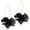 Black, variant on Handmade Bohemian Acrylic Large Flower Dangle Drop Earrings Unique Resin Tiered Petal Flower Line Earrings for Women