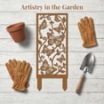 thumbnail image 4 of Rusty Metal Garden Stake, 2D 14.18 inches Garden Column Rust Steel Statue, Modern Garden Sculpture, Metal Patio Landscape Decor, Art Column for Lawn, Porch, Backyard Decoration, Style B, 4 of 9