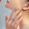 thumbnail image 4 of Anillo de aniversario MOOSEA de 5 piedras con moissanita de 1,2 quilates en oro de 14 quilates, 4 of 8