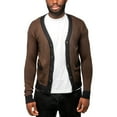 thumbnail image 3 of X RAY JEANS Mens Herringbone Cardigan Sweater, Sienna/Black, XL, 3 of 6