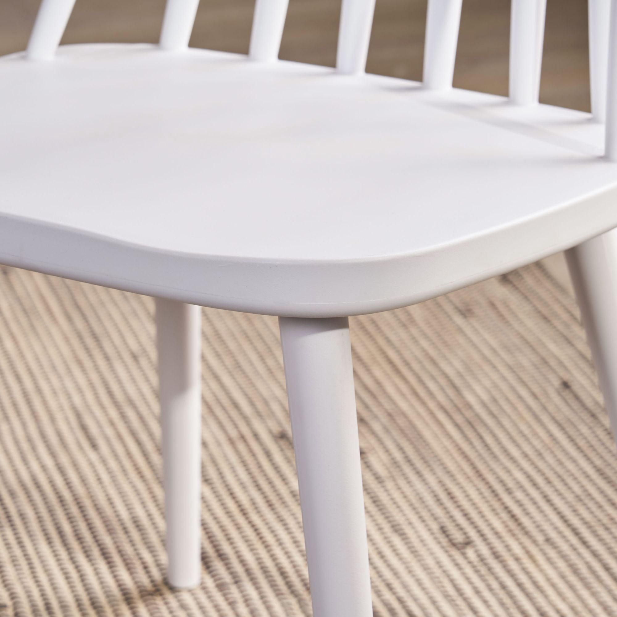 Noble House Dior Indoor Contemporary Polypropylene Dining Chairs 30.25", Set of 2, White