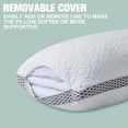 thumbnail image 3 of LBRO2M Adjustable Memory Foam Bed Pillow, 3 in 1 Pillow with Cooling Removeable Bamboo Pillowcase, Standard, 3 of 7