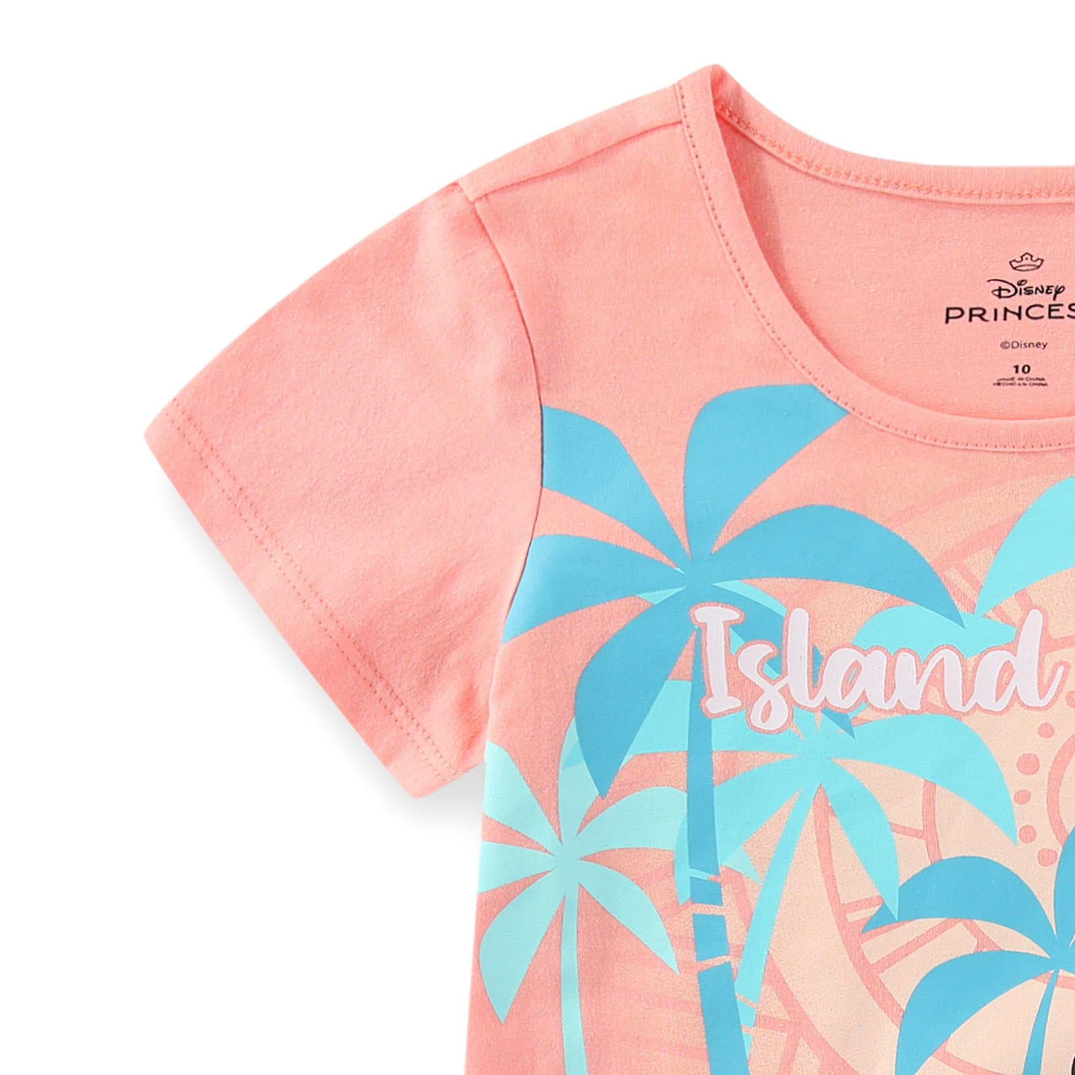 Disney Moana Short Sleeve Shirt and Shorts Set (Girls), 2 Piece Set, Sizes 2T-10