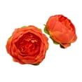 thumbnail image 2 of Light Orange Rose Flowers Artificial for Decoration,4in Blue Silk Flower Heads,2 Pcs Rose Flowers, Silk Rose Heads Bulk,Satin Rose Heads No Stem for DIY Flower Well,Crafts Bouquest, 2 of 9