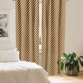 thumbnail image 2 of Ambesonne Vintage Home Curtains, Striped Modern, Pair of 28"x95", Sand Brown Chocolate, 2 of 5