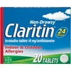 Claritin 24 Hour Non-Drowsy Allergy Relief Tablets,10 mg, 20 Ct