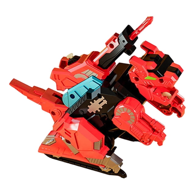 Juguete de dinosaurio transformable para niños, juguete educativo temprano, lindo juego divertido para niños de 3 años tiranosaurio rojo