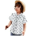 thumbnail image 3 of Huesdet Boys Casual Short Sleeve Button Up Shirt Fashion Textured Summer Beach Shirt(White,3-4 Years), 3 of 7