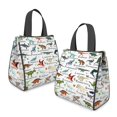 thumbnail image 2 of Colorful Dinosaurs Alphabet Pattern Insulated Lunch Bag for Women & Adults,Large Portable Soft Cooler Lunch Bag,Thermal Food Storage Tote with Pearl Cotton,8.66L,8.75x5.75x9.5 Inch, 2 of 6