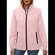 thumbnail image 1 of Chaqueta Impermeable para Mujer, Cortavientos, Impermeable, con Capucha, Plegable y Bolsillos. Rosa XXL, 1 of 9