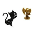 thumbnail image 1 of Reloj de pared con diseño de gato, bonito reloj de pared, escultura, estatua de resina, figura decorativa para el hogar, escultura de animal, decoraci, 1 of 8