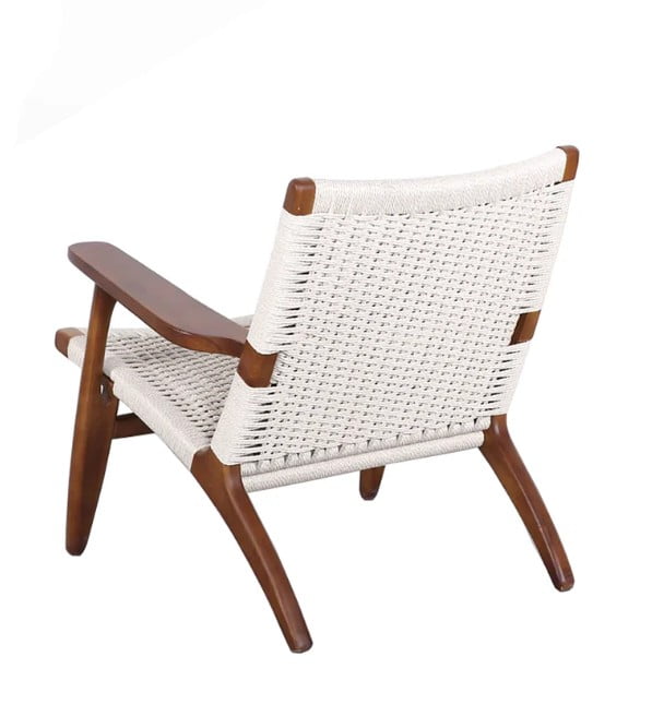 Plata Décor Import Inc – Fauteuil Ash Lounge Chair Noyer Blanc