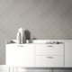 thumbnail image 2 of 1 Roll, Wall Sticker, Geometric Patterned Printing Waterproof Self-Adhesive Wallpaper Gray Abstract Bathroom Thickened Wall Sticker 47.24x11.81inches, 2 of 4