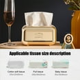 thumbnail image 5 of ChicYu Composite Style Tissue Box Cover Living Room Coffee Table Drawer Organizer Transparent Restaurant Household,Rectangular Tissue Box Gold, 5 of 5