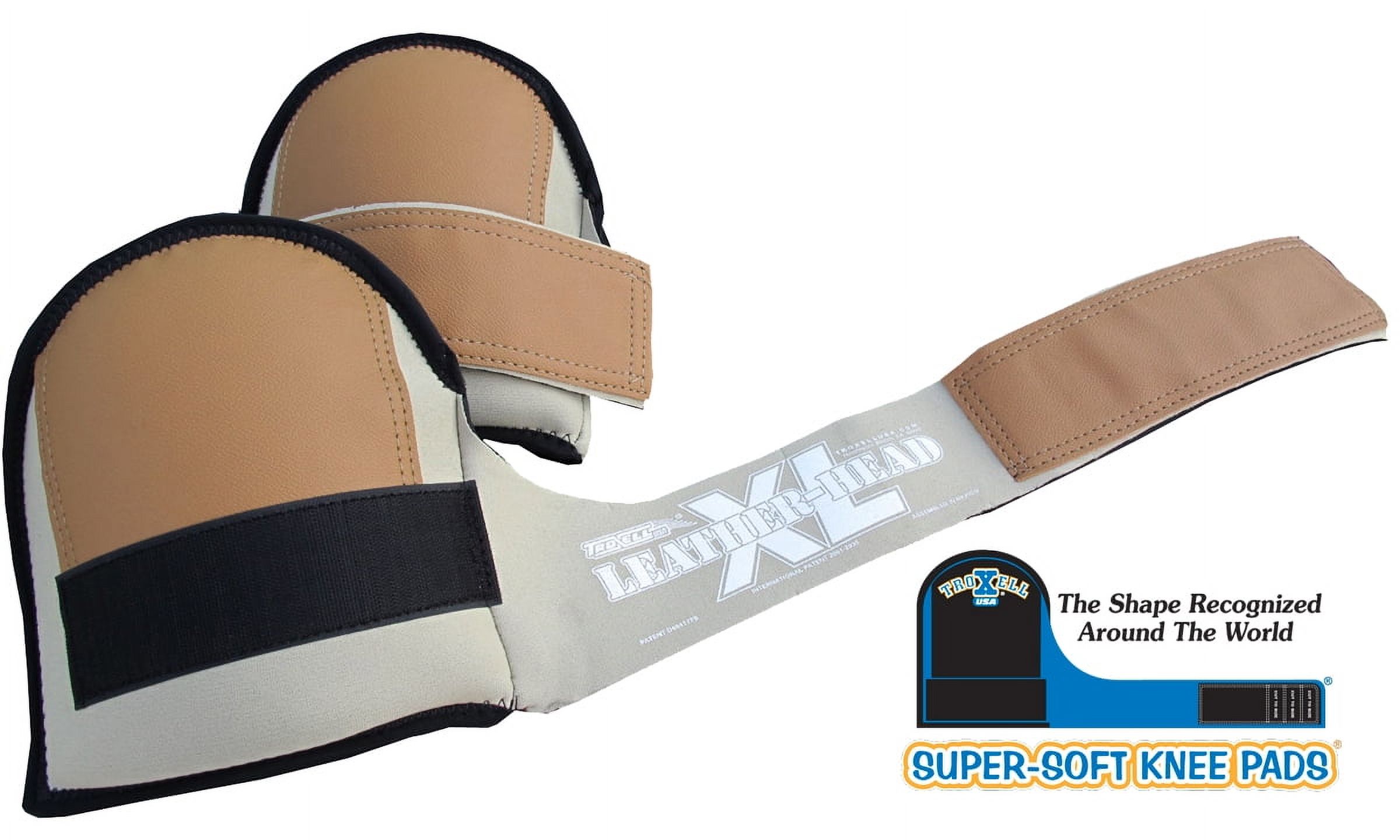 TROXELL USA SuperSoft Leatherhead 二ーパッド TROXELL USA SuperSoft Leatherhead Kneepads - (Large Size