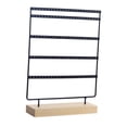 thumbnail image 4 of Segolike 5 Tier Earring Organizer Stand, Wooden Base, Display Rack, Jewelry Holder Organizer for Store, Tradeshow, Photography Dresser Black, 4 of 7