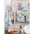 thumbnail image 2 of Happy Easter Kitchen Dish Towels for Drying Dishes Set of 3, Spring Grey Bunny Colorful Eggs Flower Blue Waffle Weave Microfiber Hand Tea Bathroom Towels Quick Dry & Absorbent Towel 15.7x23.6, 2 of 7