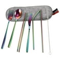 thumbnail image 1 of MasteelfCA 1 Set Portable Tableware Set Fork Spoon Cleaning Brush Straw and Table Cutter Home Supplies, 1 of 8