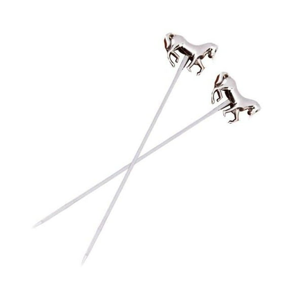 Panda Superstore  Stainless Steel Horse Cocktail Picks Bar Tool Swizzle Stick