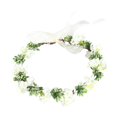 thumbnail image 2 of Diadema de flores boho, corona para mujeres y niñas, de novia, corona Floral ajustable Blanco Zulema corona de flores, 2 of 8