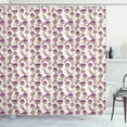 thumbnail image 1 of Ambesonne Thistle Shower Curtain, Summer Floral Thistles, 69"Wx70"L, Apple Green Purple, 1 of 3