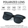 thumbnail image 2 of LifeArt Polarized Sunglasses for Men and Women Oversized Trendy Driving Shades UV400 Protection Anti Glare (Clear Brown+Black Grey), 2 of 5