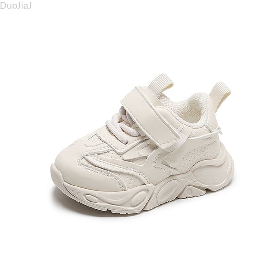 DuoJiaJ Spring And Summer New Solid Color Breathable Non Slip Children's Casual Sports Shoes Girls Athletic Shoes Size 6.5,White