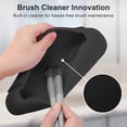 thumbnail image 3 of UYGDUY-Silicone Travel Makeup Brush Holder for Women with Magnetic Closure and Built-in Brush Cleaner, Washable Cosmetic Organizer, Gift-Ready Pouch, Black, 3 of 3