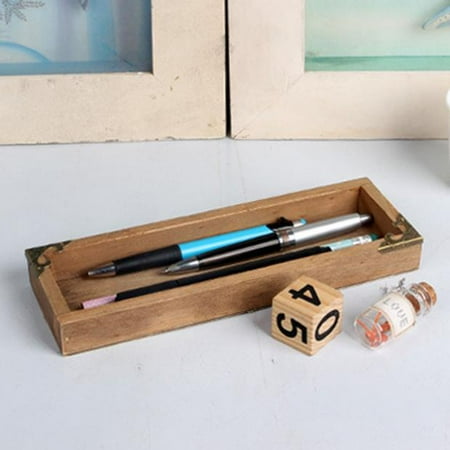 Diy Wooden Cosmetic Desktop Storage Box Pencil Com