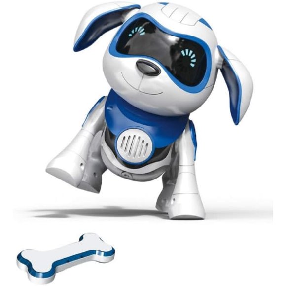 Mini AI Robot Dog with Magenta Legs Smart Interactive Pet Puppy Electronic Robot Dog Toy for Ages 3 4 5 6 7 8-12 Years Old Kids Boys Girls Toddlers