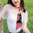 thumbnail image 4 of Xecao Blooming Meadow Pattern Large Satin Head Scarf - Satin Hair Scarves Silk Bandana Scarf Headscarf Silk Feeling Scarf for Women, 4 of 6