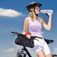 thumbnail image 3 of Bolsa para manillar de bicicleta, bolsa para cuadro frontal, bolsa para tubo superior de bicicleta, estante frontal para bicicleta, soporte para teléfono con capacidad de prensa, 3 of 5