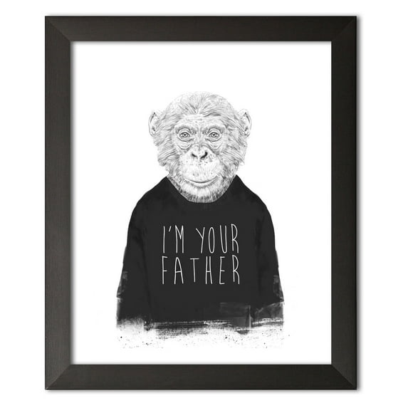 Gango Home Decor Vertical I'm Your Father by Balazs Solti (Ready to Hang); One 11x14in Black Framed Print