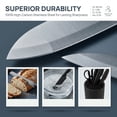 thumbnail image 2 of Knife Set, 7-Piece Kitchen Knife Set with Universal Block - Anti-Rust Chef Knives, Ergonomic Design, Dishwasher Safe (Black), 2 of 7