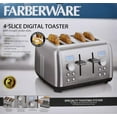 Farberware Stainless Steel Dual Control Digital 4 Slice Toaster