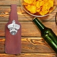 thumbnail image 3 of Abridor de botellas de madera con forma de botella para el frigorífico, para amantes de la cerveza y el vino, 3 of 8