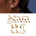 thumbnail image 4 of Dalazy 17 Pcs Boucles d'Oreilles en Acier Inoxydable Bijoux Nez Or Rose 1ensemble, 4 of 6