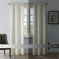 thumbnail image 4 of Mainstays Jacquard Blackout Panel Pair, Set of 2 Curtains, Beige Botanical, 37" W x 84" L, 4 of 7