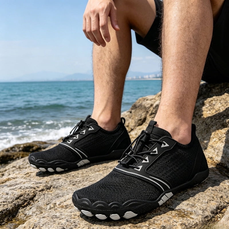 BERANMEY Casual Hike Barefoot Shoes for Women & Men Breathable Non-Slip Athletic Footwear Wide Toe Water Shoes for Hiking Non-Slip Shoes for Unisex Grounded Comfort wear