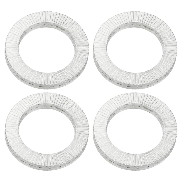 Uxcell Rondelles de Verrouillage en Coin en Acier au Manganèse Résistantes aux Vibrations pour Boulons Vis 4 27 mm