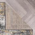 thumbnail image 4 of World Rug Gallery Distressed Abstract Stain Resistant Soft Area Rug - Yellow 2'x7', 4 of 9
