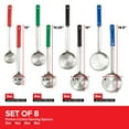 thumbnail image 2 of Cucharas para servir con control de porciones (juego de 8), cucharas para servir con y sin ranuras, utensilios de acero inoxidable resistentes para controlar las porciones, cucharas de 2, 4, 6 y 8 oz, 2 of 7