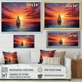 thumbnail image 4 of Designart "Sunset Sail Sailing into Beauty I" Sailing Boat Canvas Art Print, 4 of 5