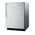 thumbnail image 3 of Built-in undercounter ADA compliant all-refrigerator with wrapped stainless steel exterior, thin vertical handle, door storage, and digital controls, 3 of 3