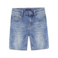 thumbnail image 1 of KIDSCOOL SPACE Big Girls Jeans Shorts,Rolled Cuff Hem Simple Design Cute Summer Denim Pants,Blue,11-12 Years, 1 of 6