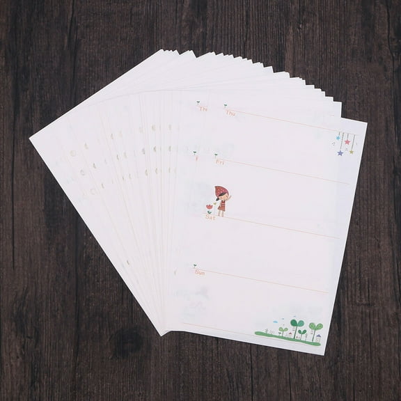 GOOHOCHY Colorful A5 6 Holes Paper Refills for Spiral Notebook Planner Loose Leaf Paper Includes 90 Sheets