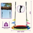 thumbnail image 2 of Heromate 48 inch Multicolor Saucer Swing, Larger Swing for Whole Family, 900lbs Weight Capacity, with Adjustable Hanging Straps, 2 of 7
