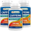 3 Pack Best Naturals Caffeine 200mg 120 Tablets | Non Habit | Proven No Crash or Jitters (Total 360 Tablets)