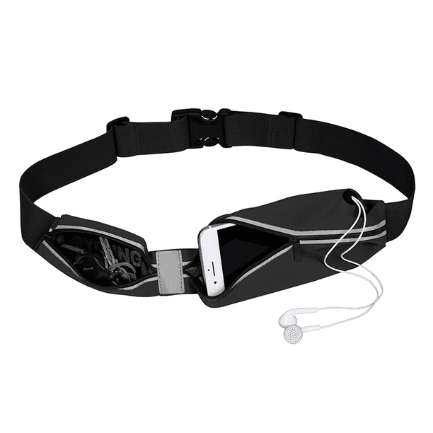Riñoneras para correr para hombres y mujeres, soporte para teléfono para correr, equipo para correr reflectante, cinturón de viaje celular MFZFUKR CPB-DE-SSW1329-1
